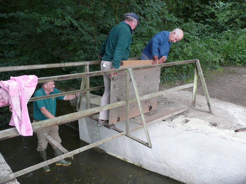 Refurbishing the bridge at Jack's Lake