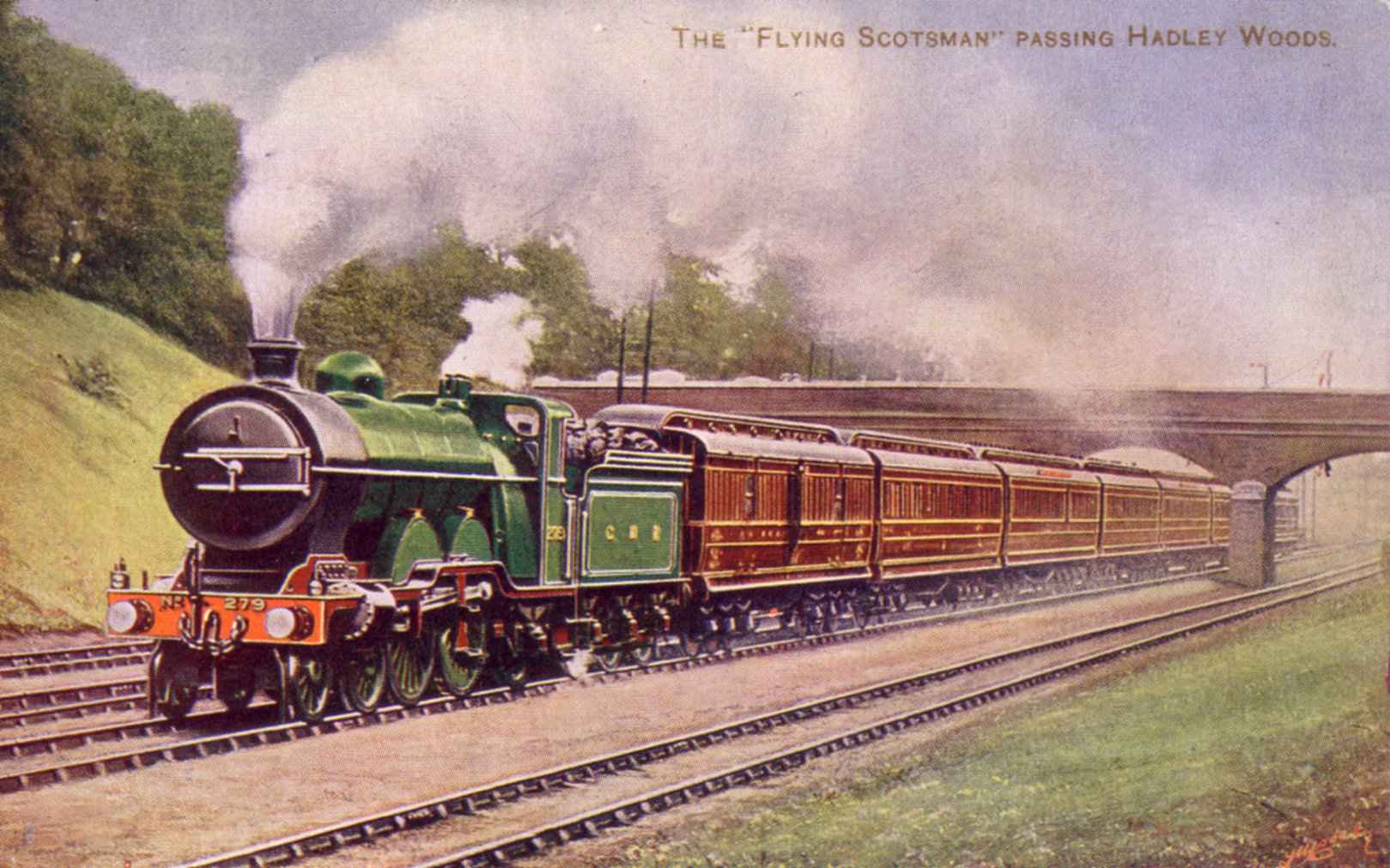 The 'Flying Scotsman' passing Hadley Woods